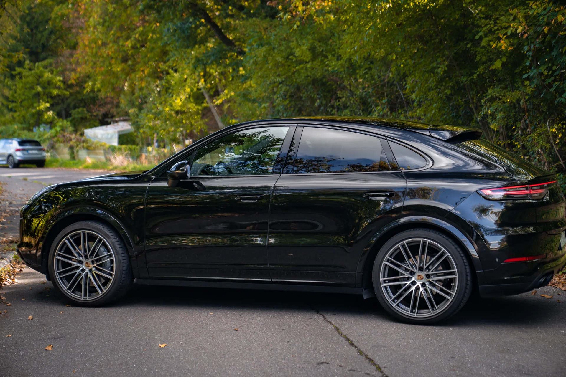 Porsche Cayenne S Coupé Platinum Edition · 440 hp · Air suspension · Rear-axle steering · Head-up · 22-inch · 9